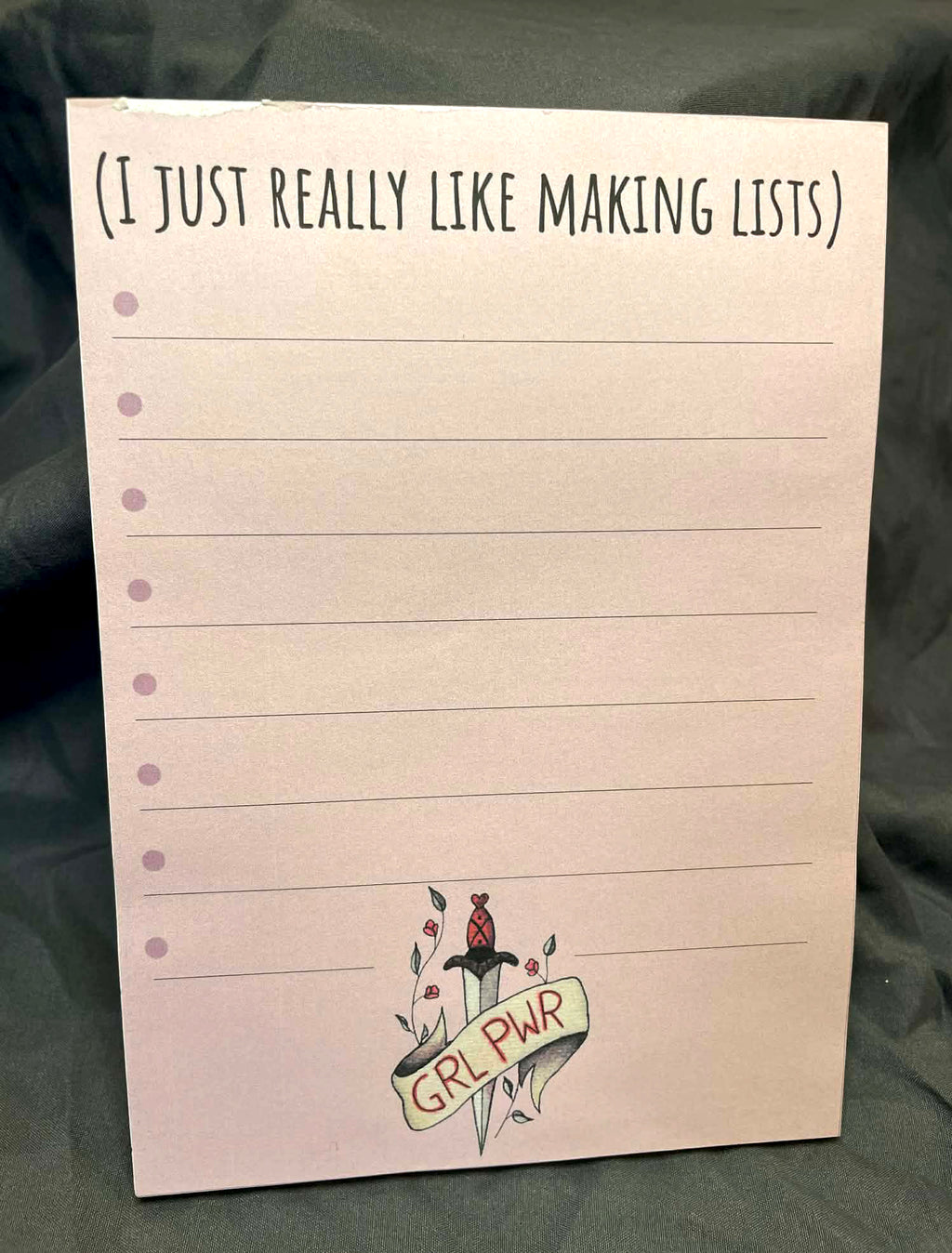 Grl Pwr Dagger notepad