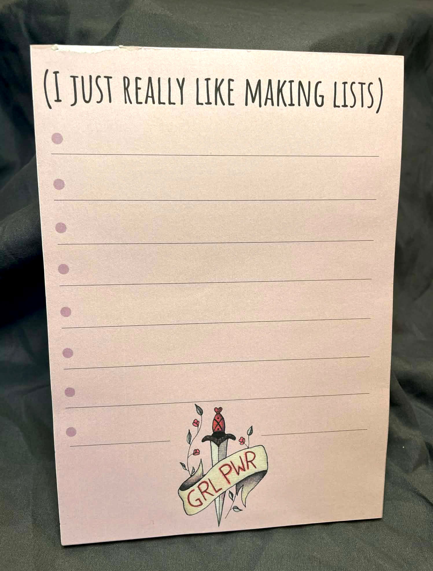 Grl Pwr Dagger notepad