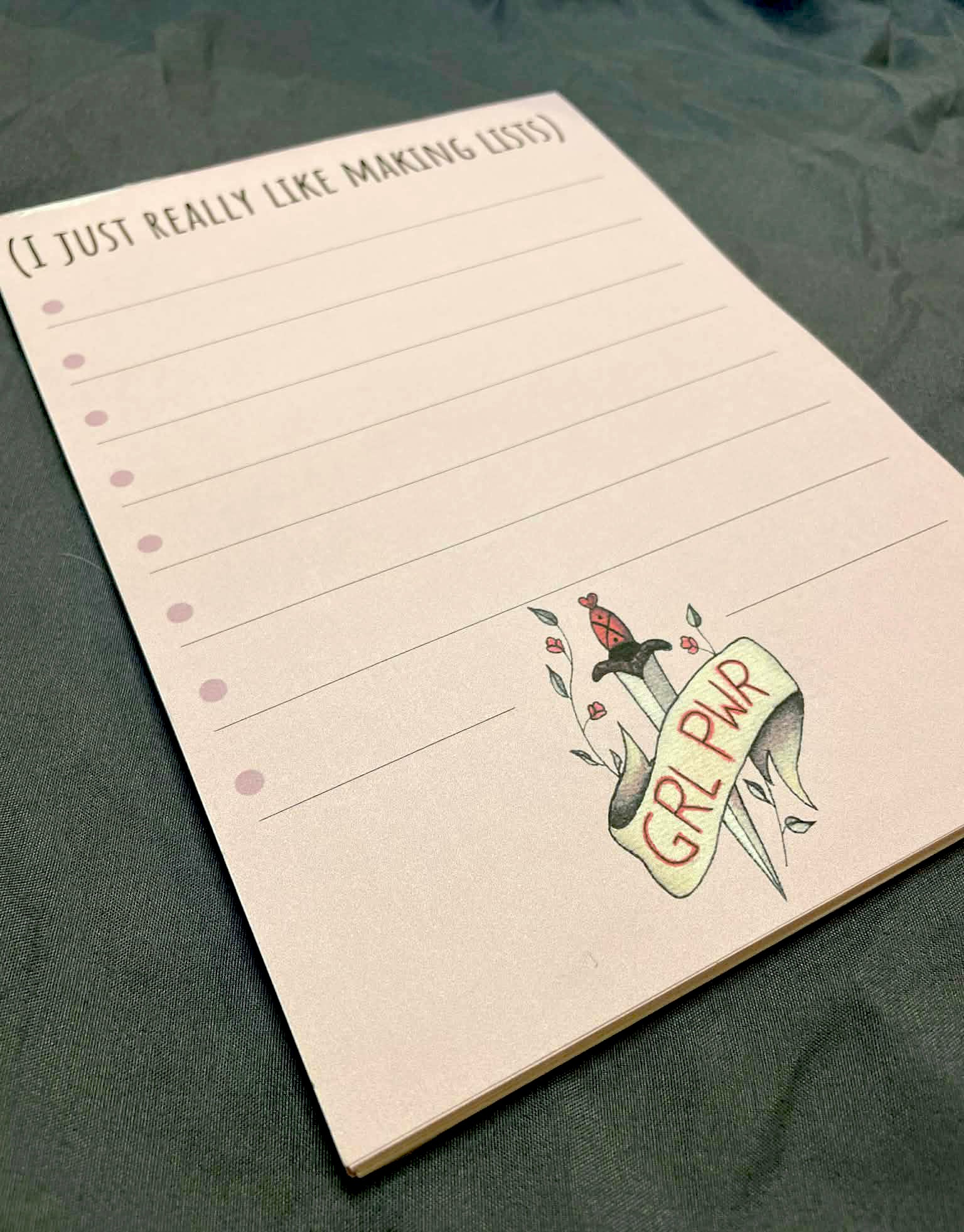 Grl Pwr Dagger notepad