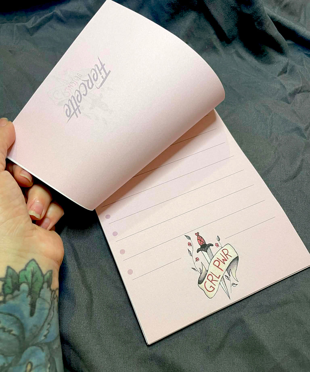 Grl Pwr Dagger notepad