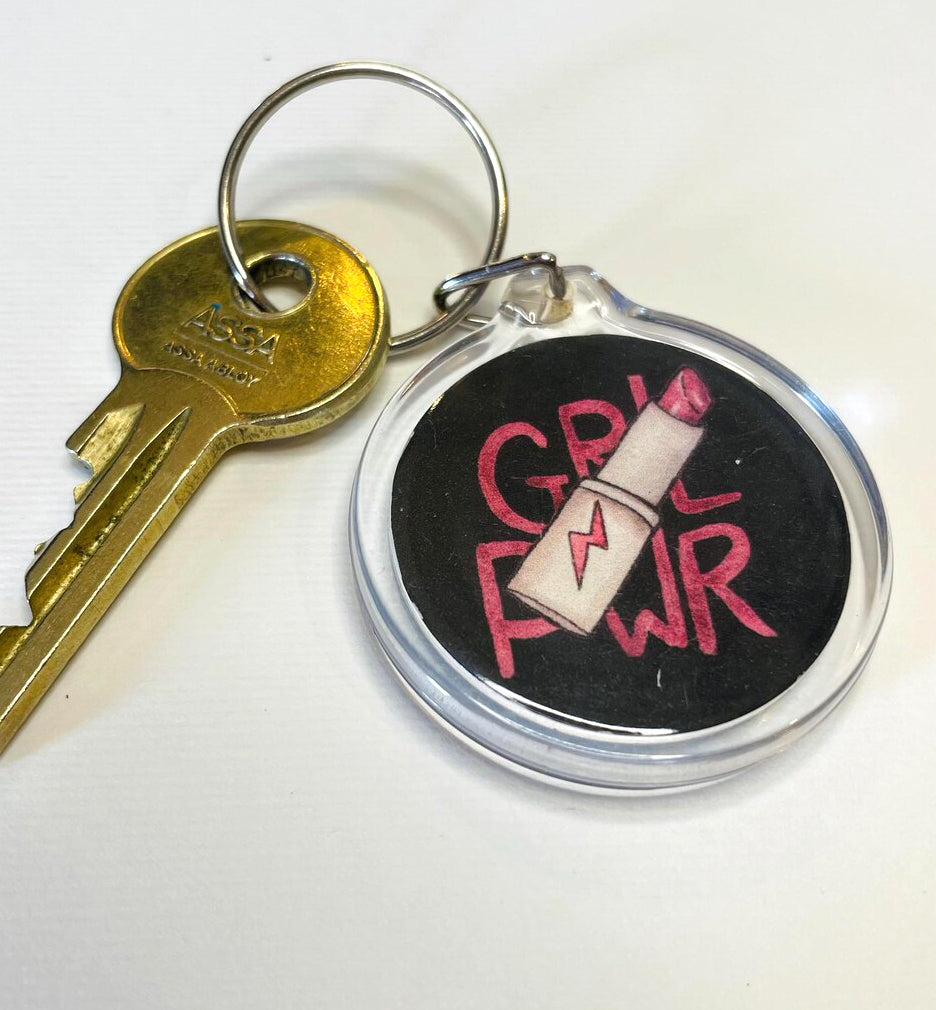 Grl Pwr (Lipstick) keyring
