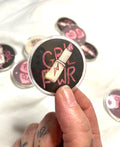 Grl Pwr (Lipstick) pin badge