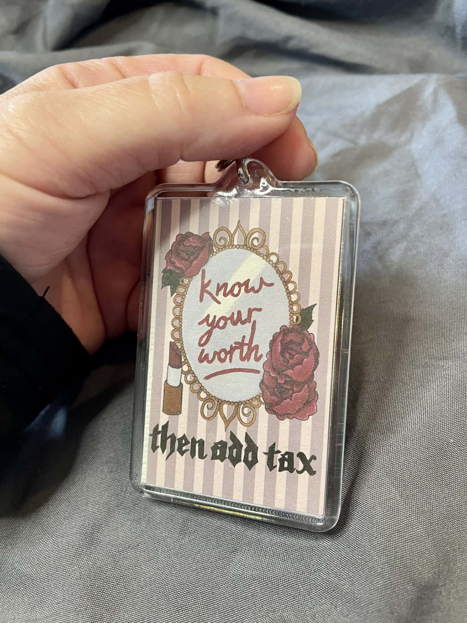 Know Your Worth keyring