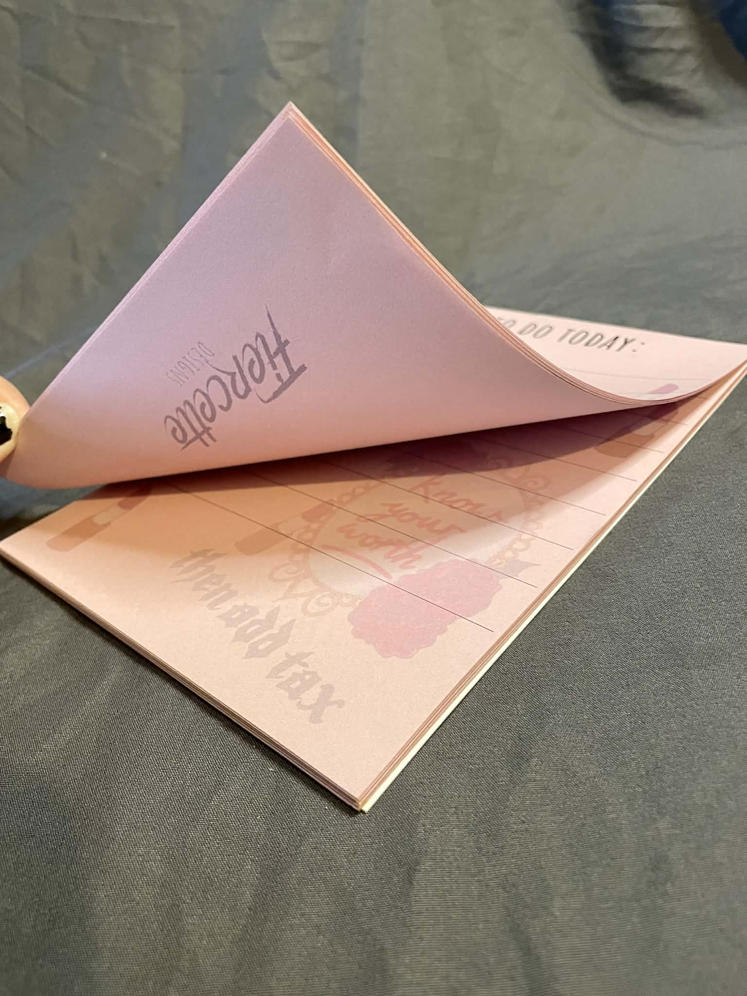 Know Your Worth notepad